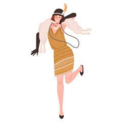 Woman Dancer Of 1920s Broadway Party Sticker