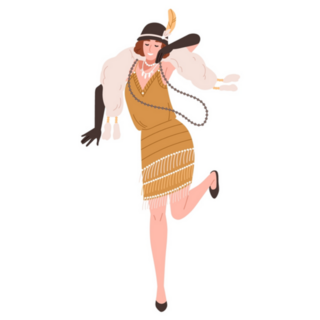 Woman Dancer Of 1920s Broadway Party Sticker