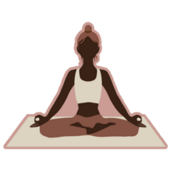 Woman Doing Yoga Illustration Sticker