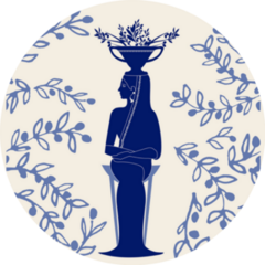 Woman Dressed In The Style Of Ancient Greece Ceramic Sticker