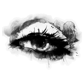 Woman Eye . Hand Painted Fashion Illustration Sticker