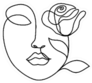 Woman Face With Rose Flower Sticker