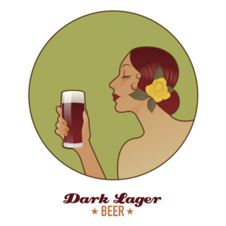 Woman Holding A Glass Of Beer Dark Lager Sticker