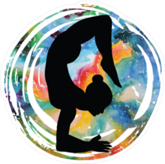 Woman in Scorpion Yoga Pose Sticker