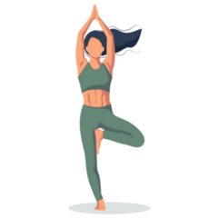 Woman In Yoga Tree Pose Sticker