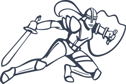 Woman Knight With A Sword And Shield Sticker