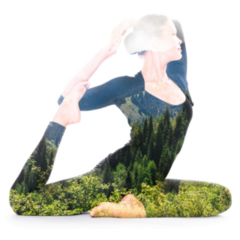Woman Nature Yoga Sticker