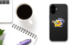 Woman Sitting On Cozy Armchair At Home Reading Sticker on a Phone (New) example