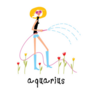 Woman Watering The Tulips Aquarius Sticker
