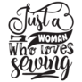 Woman Who Loves Sewing Sticker