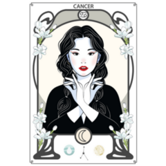 Woman Who Represents Cancer Zodiac Sign Sticker