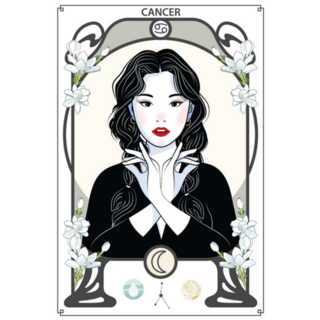 Woman Who Represents Cancer Zodiac Sign Sticker