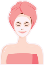 Woman With Beauty Mask Sticker