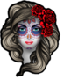 Woman With Calavera Makeup Sticker