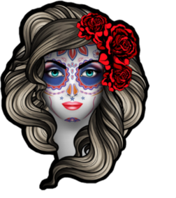 Woman With Calavera Makeup Sticker