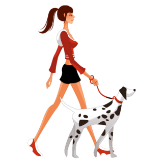Woman With Dalmatian Sticker