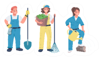 Women Gardening Agricultural Landscaping Work Sticker