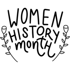 Women History Month Text Banner Sticker