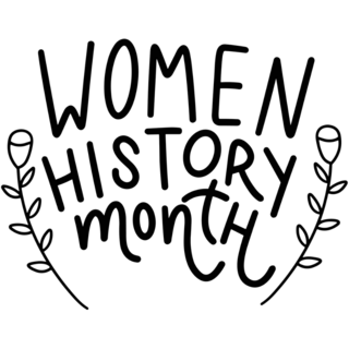 Women History Month Text Banner Sticker