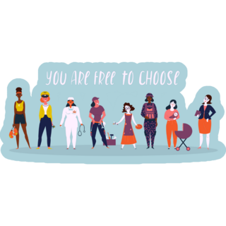 Women Professions You Are Free To Choose Sticker