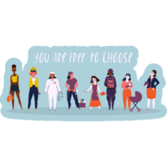 Women Professions You Are Free To Choose Sticker