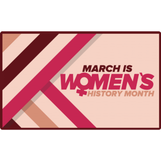 Womens History Month March Banner Sticker