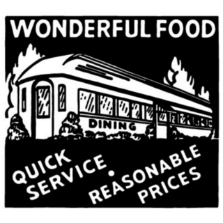 Wonderful Food - Retro 1950s Restaurant Sticker