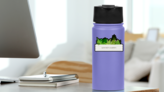 Wood Crate Kitchen Garden Sticker on a Water Bottle (New) example