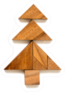 Wood Tangram Puzzle In Christmas Tree Shape Sticker