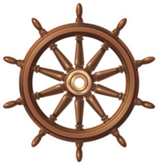 Wooden Boat Steering Wheel Sticker