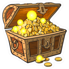 Wooden Chest Pirate Sticker