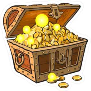 Wooden Chest Pirate Sticker