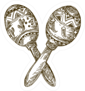 Wooden Maracas Sticker