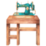 Wooden Sewing Table Sticker