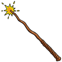 Wooden Wizard Wand Sticker