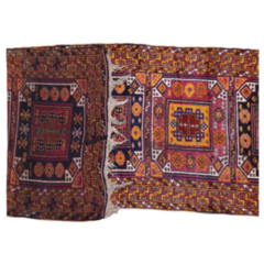 Wool Woven Old Antique Turkish Rug Sticker