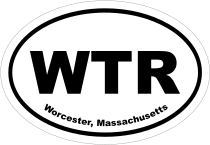 Worcester, Massachusetts Oval Stickers