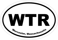 Worcester, Massachusetts Oval Stickers