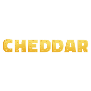 Word Cheddar Cheese Sticker