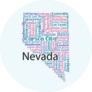 Word Cloud Map Nevada Illustration Sticker