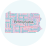 Word Cloud State Of Pennsylvania Lettering Sticker