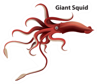 Wordcard Design For Giant Squid Sticker