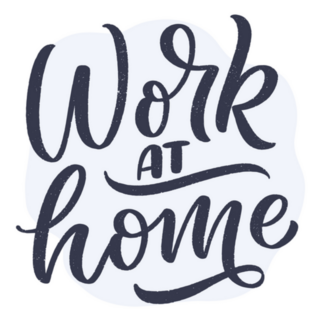 Work At Home Slogan Typography Sticker