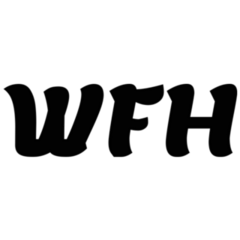 Work From Home Abbreviation Typography Sticker