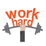 Work Hard Fitness Sticker