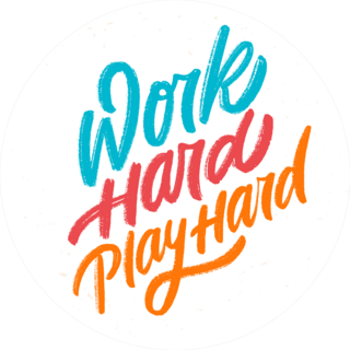 Work Hard Play Hard Sticker