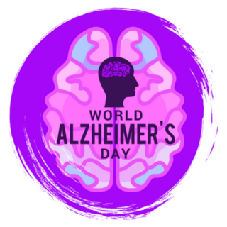 World Alzheimers Day Illustration Sticker