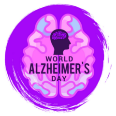 World Alzheimers Day Illustration Sticker
