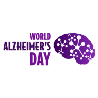 World Alzheimer’s Day Purple Brain Concept Sticker
