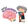 World Alzheimers Day Sweet Couple Sticker